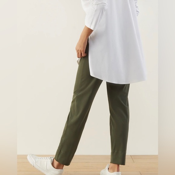 ADAY Moss Green Straight-Leg Pants